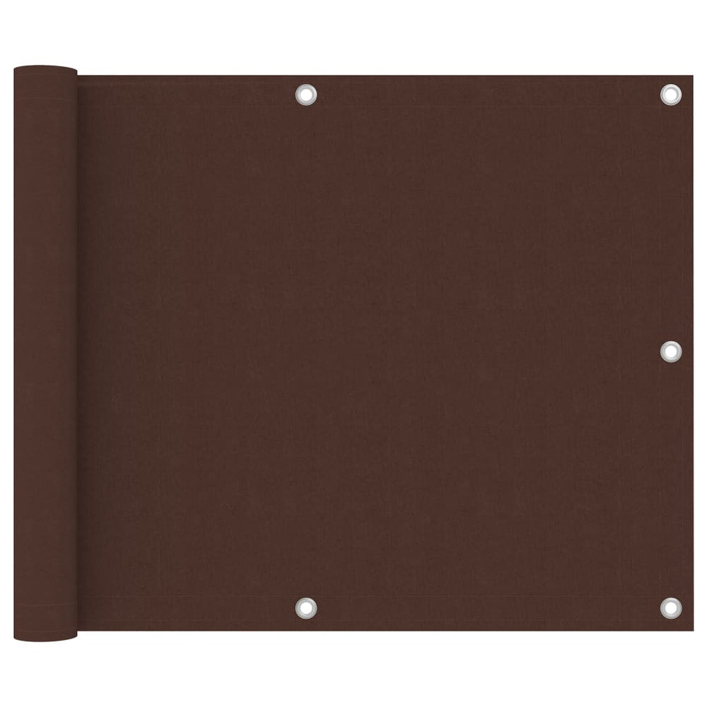 vidaXL Balcony Privacy Screen Brown 75x600 cm Oxford Fabric