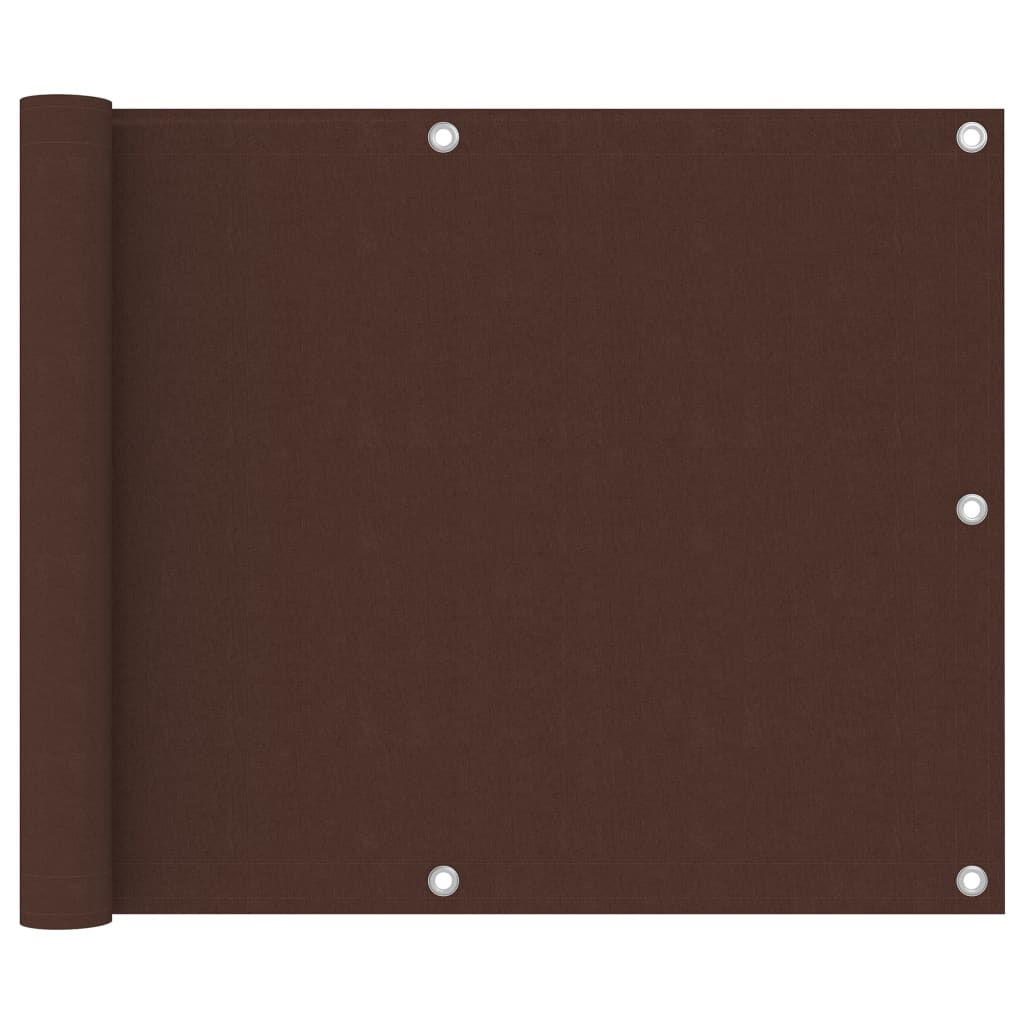 vidaXL Balcony Privacy Screen Brown 75x600 cm Oxford Fabric