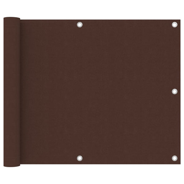 vidaXL Balcony Privacy Screen Brown 75x600 cm Oxford Fabric