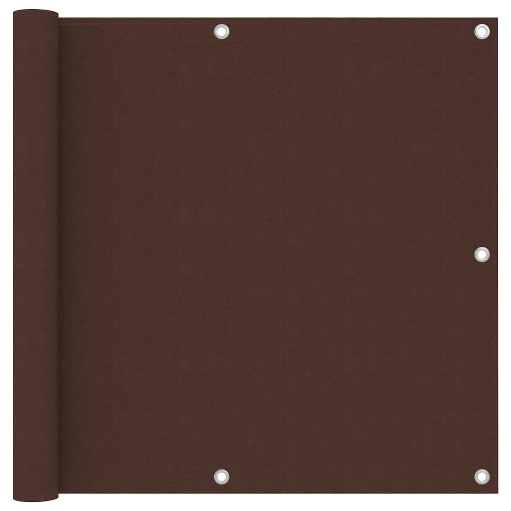 vidaXL Balcony Privacy Screen Brown 90x400 cm Oxford Fabric