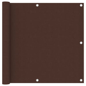 vidaXL Balcony Privacy Screen Brown 90x400 cm Oxford Fabric