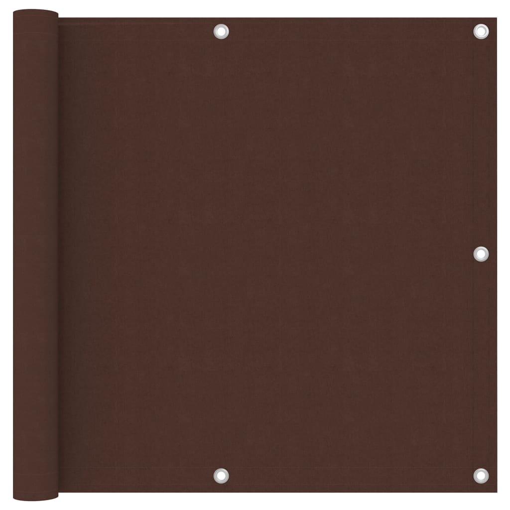 vidaXL Balcony Privacy Screen Brown 90x400 cm Oxford Fabric