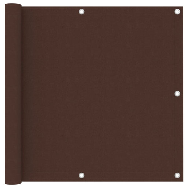 vidaXL Balcony Privacy Screen Brown 90x400 cm Oxford Fabric