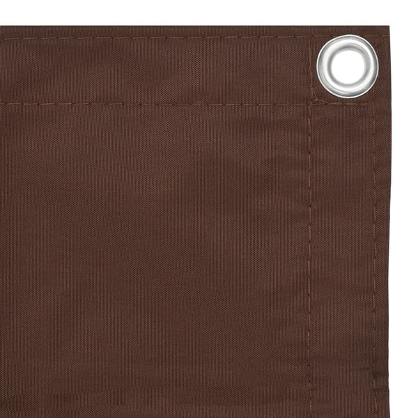 vidaXL Balcony Privacy Screen Brown 90x400 cm Oxford Fabric