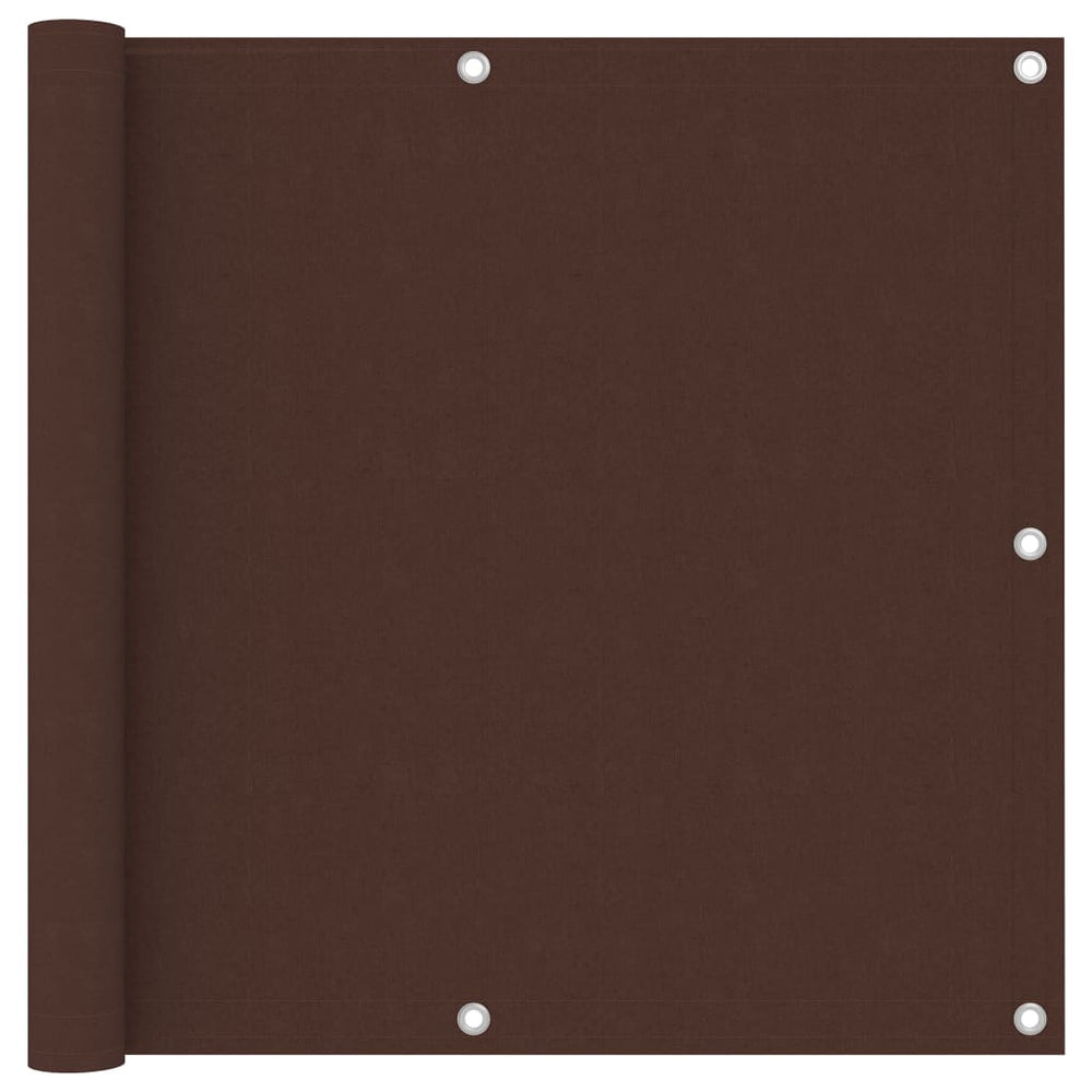 vidaXL Balcony Privacy Screen Brown 90x600 cm Oxford Fabric