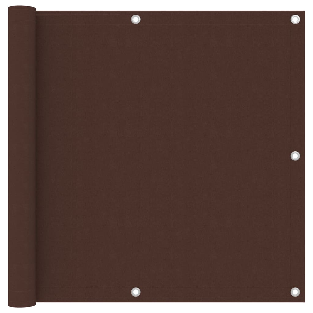 vidaXL Balcony Privacy Screen Brown 90x600 cm Oxford Fabric