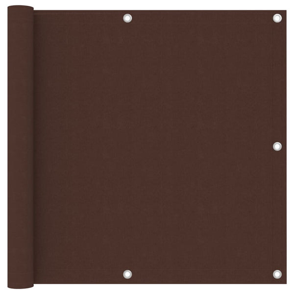 vidaXL Balcony Privacy Screen Brown 90x600 cm Oxford Fabric