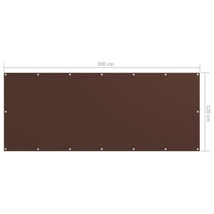 vidaXL Balcony Privacy Screen Brown 120x300 cm Oxford Fabric
