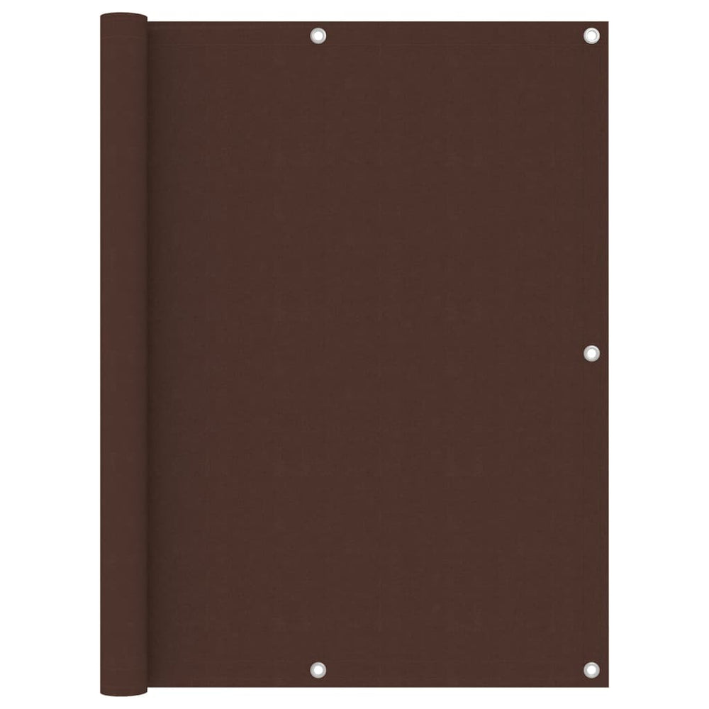 vidaXL Balcony Privacy Screen Brown 120x600 cm Oxford Fabric