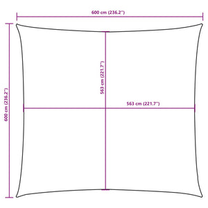 vidaXL Oxford Fabric Sun Shade Sail Square 6x6 m Anthracite