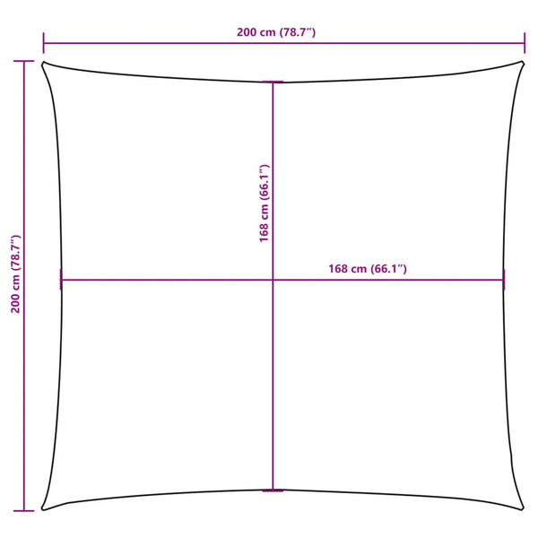 vidaXL Sun Shade Sail Oxford Fabric Square 2x2 m Taupe