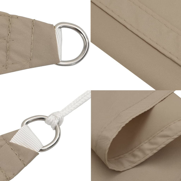 vidaXL Sun Shade Sail Oxford Fabric Square 3x3 m Taupe