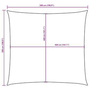 vidaXL Oxford Fabric Sun Shade Sail Square 5x5 m Taupe