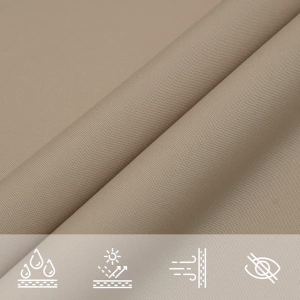 vidaXL Sun Shade Sail Oxford Fabric Square 7x7 m Taupe