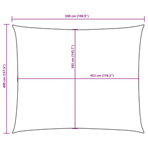 vidaXL Sun Shade Sail Oxford Fabric Rectangular 4x5 m Taupe