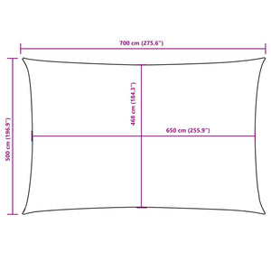 vidaXL Sun Shade Sail Oxford Fabric Rectangular 5x7 m Taupe