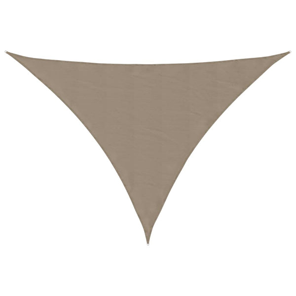 vidaXL Sun Shade Sail Oxford Fabric Triangular 5x7x7 m Taupe