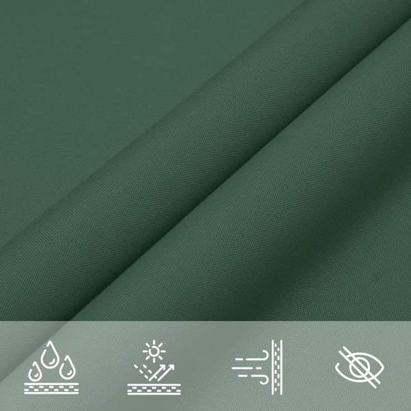 vidaXL Sun Shade Sail Oxford Fabric Square 5x5 m Dark Green