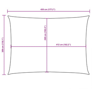 vidaXL Sun Shade Sail Oxford Fabric Rectangular 3x4.5 m Dark Green