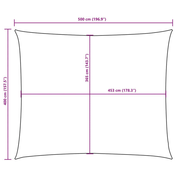 vidaXL Sun Shade Sail Oxford Fabric Rectangular 4x5 m Dark Green