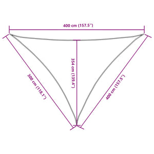vidaXL Sun Shade Sail Oxford Fabric Triangular 3x4x4 m Dark Green