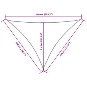 vidaXL Sun Shade Sail Oxford Fabric Triangular 4x4x5.8 m Dark Green