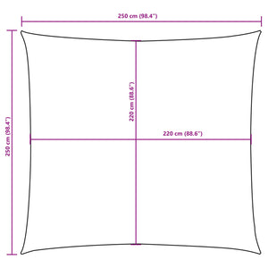 vidaXL Oxford Fabric Square Sun Shade Sail 2.5x2.5 m Blue