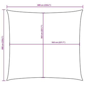vidaXL Sun Shade Sail Oxford Fabric Square 6x6 m Blue