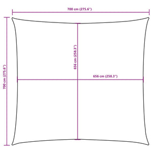 vidaXL Sun Shade Sail Oxford Fabric Square 7x7 m Blue