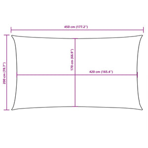 vidaXL Sun Shade Sail Oxford Fabric Rectangular 2x4.5 m Blue
