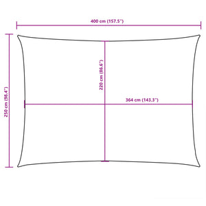 vidaXL Sun Shade Sail Oxford Fabric Rectangular 2.5x4 m Blue