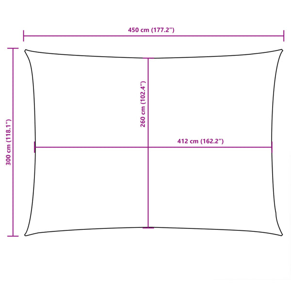 vidaXL Oxford Fabric Sun Shade Sail Rectangular 3x4.5 m Blue