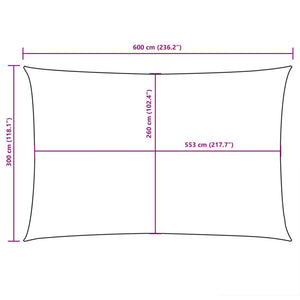 vidaXL Sun Shade Sail Oxford Fabric Rectangular 3x6 m Blue