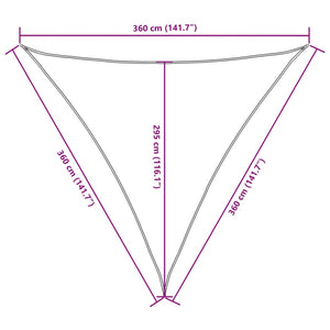 vidaXL Sun Shade Sail Oxford Fabric Triangular 3.6x3.6x3.6 m Blue