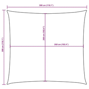 vidaXL Sun Shade Sail Oxford Fabric Square 3x3 m Yellow