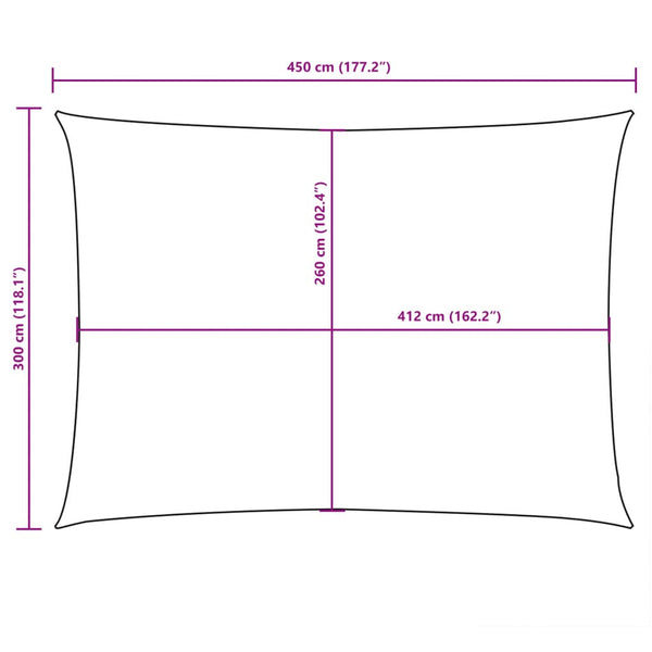 vidaXL Sun Shade Sail Oxford Fabric Rectangular 3x4.5 m Yellow