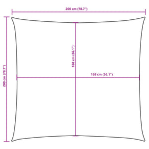 vidaXL Sun Shade Sail Oxford Fabric Square 2x2 m Red