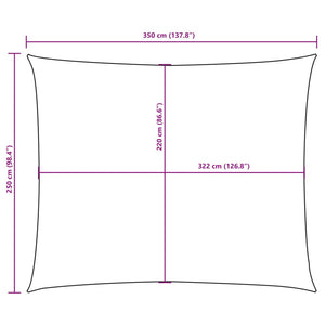 vidaXL Oxford Fabric Sun Shade Sail Rectangular 2.5x3.5 m Red