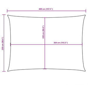 vidaXL Sun Shade Sail Oxford Fabric Rectangular 2.5x4 m Red