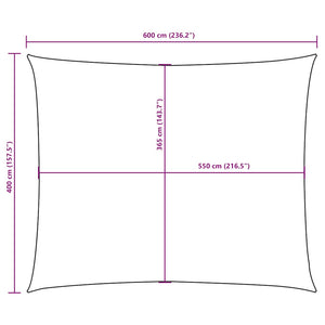 vidaXL Sun Shade Sail Oxford Fabric Rectangular 4x6 m Red