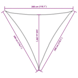 vidaXL Sun Shade Sail Oxford Fabric Triangular 3.6x3.6x3.6 m Red