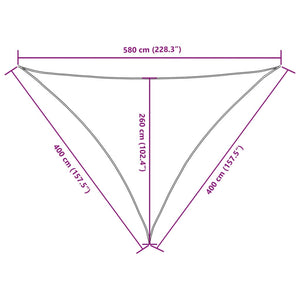 vidaXL Sun Shade Sail Oxford Fabric Triangular 4x4x5.8 m Red