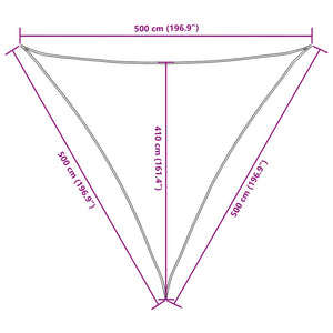 vidaXL Sun Shade Sail Oxford Fabric Triangular 5x5x5 m Red