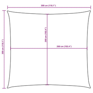 vidaXL Sun Sail Oxford Fabric Square 3x3 m Orange