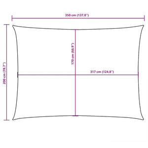 vidaXL Sun Shade Sail Oxford Fabric Rectangular 2x3.5 m Orange