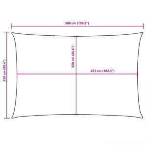 vidaXL Sun Shade Sail Oxford Fabric Rectangular 2.5x5 m Orange