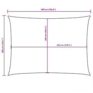 vidaXL Sun Shade Sail Oxford Fabric Rectangular 3x5 m Orange