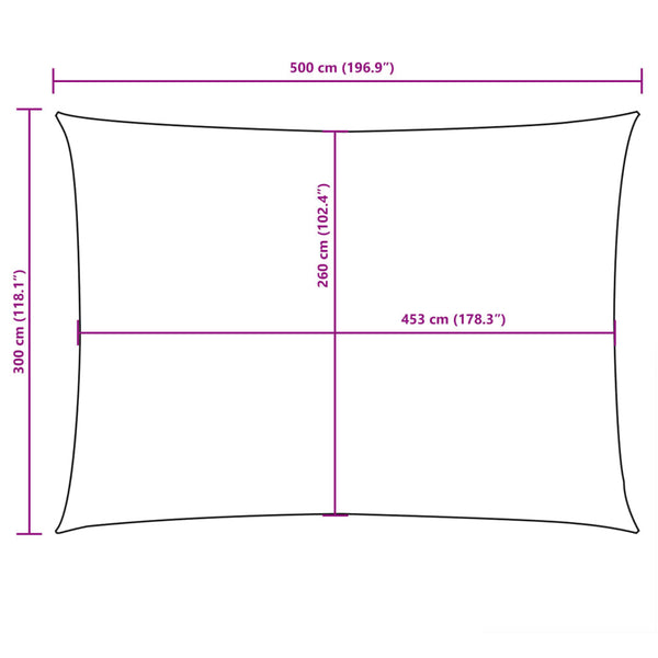 vidaXL Sun Shade Sail Oxford Fabric Rectangular 3x5 m Orange
