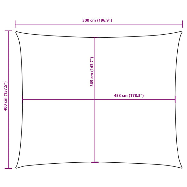 vidaXL Sun Shade Sail Oxford Fabric Rectangular 4x5 m Orange