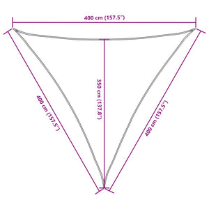 vidaXL Sun Shade Sail Oxford Fabric Triangular 4x4x4 m Orange